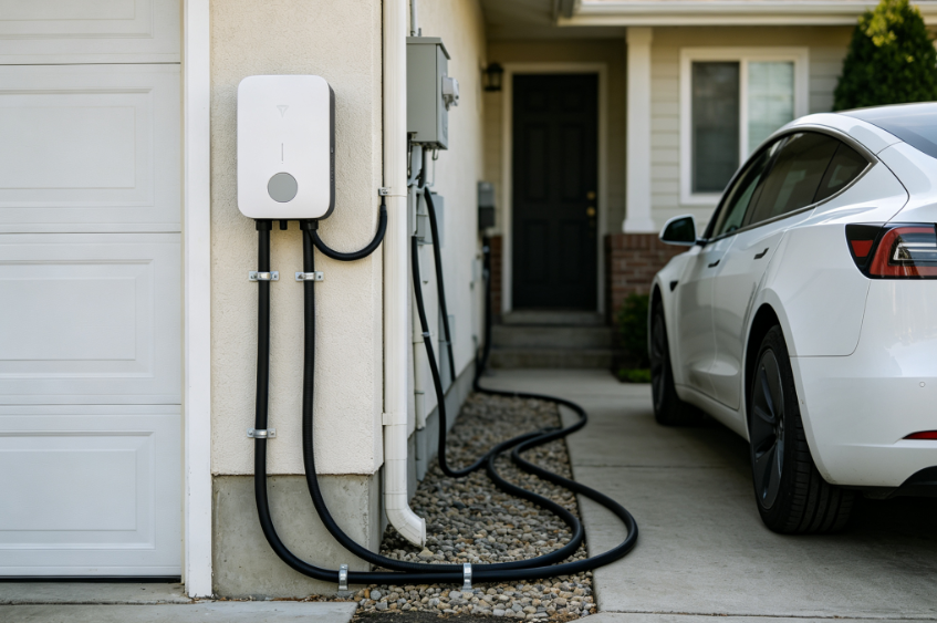 Home Ev Charger Connection Service (Garage To Distribution Box)