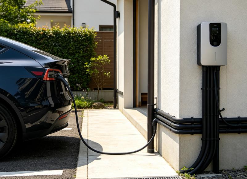 Indoor And Outdoor Wiring Installation For Home Ev Chargers